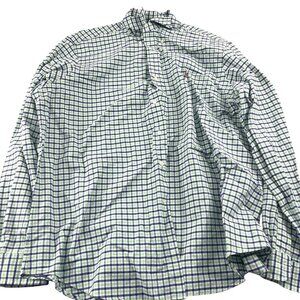 Ralph Lauren Mens XL Green & Blue Checkered Long-Sleeve Shirt